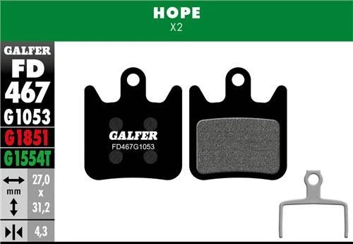 Pair Of Galfer Semi-metallic Pads Hope X2 Standard 3 Pair Of Galfer Semi-metallic Pads Hope X2 Standard - Image 2