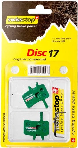 SWISSSTOP SWISSTOP Pair Of Organic Disc17 Pads Avid Juicy, BB7 4 SWISSSTOP SWISSTOP Pair Of Organic Disc17 Pads Avid Juicy, BB7 - Image 2